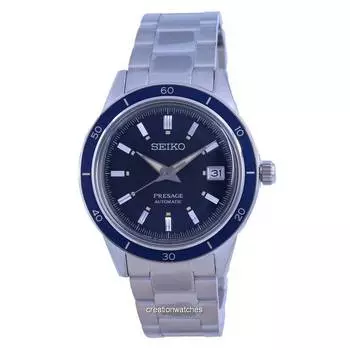 Seiko Presage Style 60-е Автоматические мужские часы из нержавеющей стали SRPG05 SRPG05J1 SRPG05J синий
