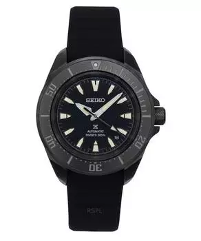 Seiko Prospex Sea Samurai Shog-urai силиконовый ремешок черный циферблат автоматические дайверские часы SRPL15K1 200M мужские чёрный