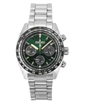 Seiko Prospex Speedtimer Chronograph Deep Green Dial Solar SSC933P1 100M Мужские часы зелёный
