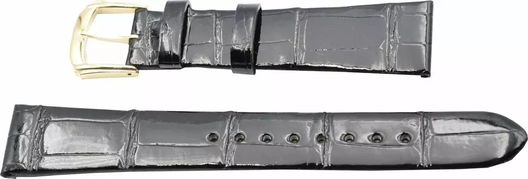 SEIKO ремешок для часов 17 мм DA07 крокодил черный [SEIKO] мужской