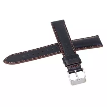 [Seiko] ремешок для часов 18 мм из воловьей кожи, гладкий, мужской, черный, с инструкцией по уходу RS07S18BK