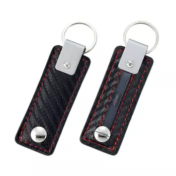Seiko Sangyo Car Supplies Static Anti-Stick Keychain Leather Earth Keychain Carbon EF-60