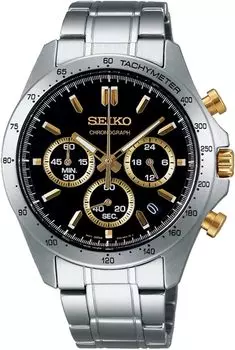 SEIKO Second Chronograph Quartz Watch SBTR015 Black x Gold [Seiko] 1/5 Мужские []