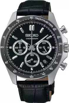 SEIKO Second Chronograph Quartz Watch SBTR021 Black Leather [Seiko] 1/5 Мужские []