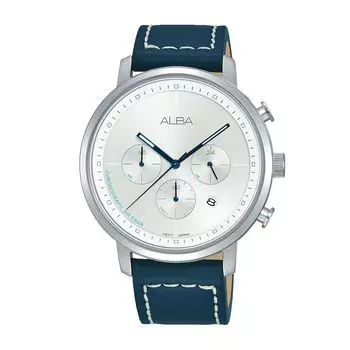 SEIKO Seiko ALBA AT3D63X1 хронограф Chrono PRESIGE аналоговый дата календарь синий темно-синий кожаный ремень часы с кожаным ремнем японский механизм мужские [Товар]