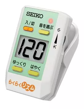 SEIKO Simple Metronome Clip Type Easy Rhythm DM51RH Large numbers Easy to read Japanese display Easy settings