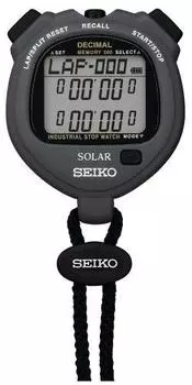 SEIKO Solar Charging Decimal Stopwatch - Black
