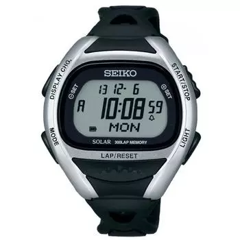 SEIKO Super Runners Solar Silver x Black SBEF013