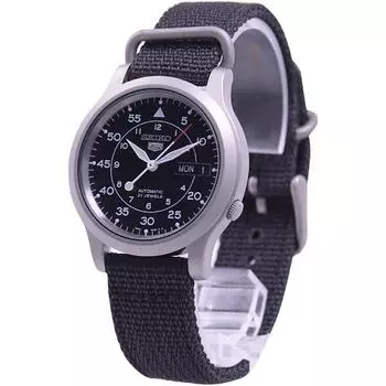 Seiko унисекс SNK809K2 (SeikoEX SEIKO Five Military черный циферблат) часы