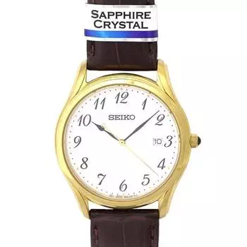 Seiko унисекс SUR306P1 (Quartz GP Кожа 50M Белый Мужской) часы