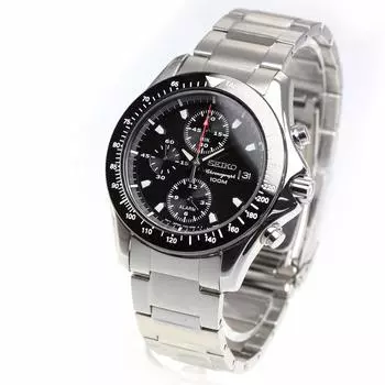 SEIKO Watch Alarm Chronograph Overseas Модель SNA487PC Reimported Product [Seiko] Мужские чёрный