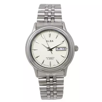 Seiko Watch Alba Watch Automatic Mechanical Made in Japan Metal Band Calendar Date Day of the Week Stainless Steel Analog SEIKO ALBA MADE IN JAPAN