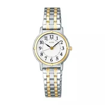 Seiko Watch Alba Watch Ladies Quartz Stainless Steel Reinforced Waterproof for Daily Life Analog SEIKO ALBA Combination (5 ATM) (AEGK425 (Dial