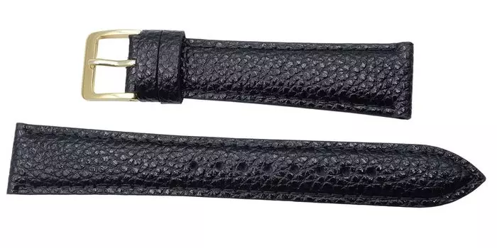 SEIKO Watch Band 17mm DAE3R Cowhide Shrink Black [SEIKO] Men s