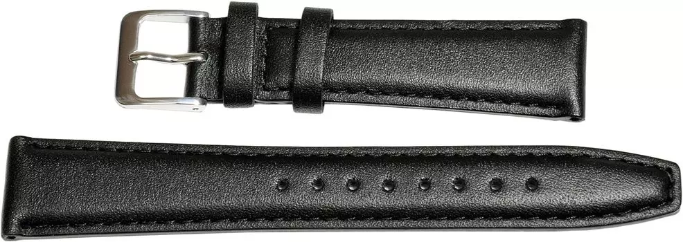 SEIKO Watch Band 17mm DXH2A Cowhide Smooth Black [SEIKO] Men s