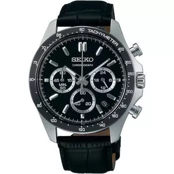 Seiko Watch Наручные часы Seiko Selection Кварцевый хронограф Горизонтальный Three Eyes SBTR021 Мужские Черные чёрный