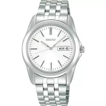Seiko Watch наручные часы Seiko Selection мужские кварцевые часы SCXC007 серебристые серебряный/белый