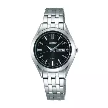 Seiko Women s STPX031 (SPIRIT Solar Women s) Round Watch Silver Stainless Analog