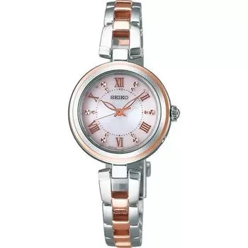 Seiko женские SWFH090 (Женские часы SEIKO SELECTION) Круглые часы из серебристой нержавеющей стали, аналоговые