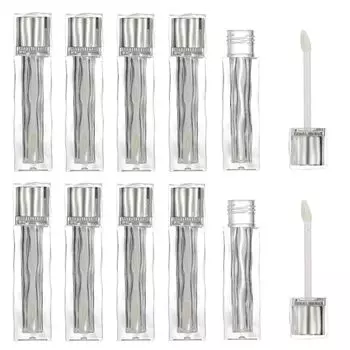 seimeinoki Тюбик для блеска для губ 5 мл 10 шт. Контейнер для блеска для губ Контейнер для блеска для губ Ручной работы Флакон для блеска для губ Тюбик для заполнения Стильный прозрачный пустой