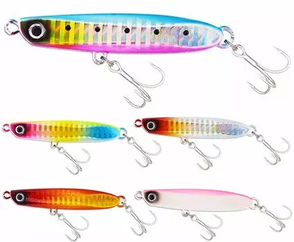 Seiran Lure Metal Jig Set for Flounder and Sea Long Casting with Perfect for and Rockfish Bass, 21g/32g, Rear-Grounded, Distance, ST-46 Hooks,