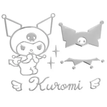 SEIWA 3D Наклейка Куроми Наклейка Эмблема Серебряная 1 Часть Наряд KT572 KUROMI Официально лицензированный продукт Sanrio серебряный