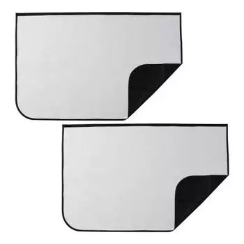 SEIWA Car Curtains, 2 Pieces, Easy Magnetic Curtains, L Size (W800mm x H520mm), IMP279 Easy to Install, Sun Shade, Titanium Silver Coated Fabric, UV P