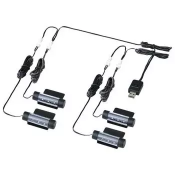 SEIWA Car Interior Supplies USB Floor Light 4 Type Illumination Питание от USB F335 Использует синий светодиод высокой яркости Угол излучения Регулируемый свет Inte