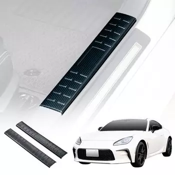 SEIWA Car Model Supplies Toyota GR86 Subaru BRZ Боковая накладка на порог IMP281 Нержавеющая сталь Карбоновый оттенок Черная лента в комплекте (Тип ZN8) / (ЗД8 чёрный