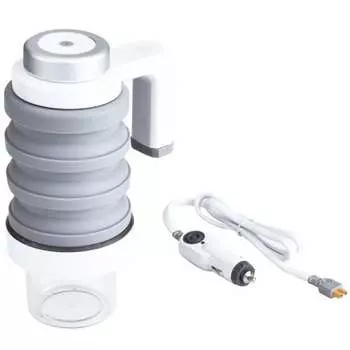 SEIWA Car Supplies Электрический чайник Z106 Car Pot Goup DC12V Водонагреватель 500 мл Защита от сухого ожога Регулировка температуры Силиконовый материал Цифровой Teм