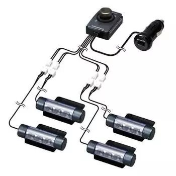 SEIWA Принадлежности для салона автомобиля Освещение Звук 4 Напольный Светильник со Звуковой Функцией F204