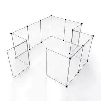 seiyishi Pet Intrusion Pet Set of Pet Прозрачный Бесплатный для Легкого и Высокого Ворота для Побега Легко для Ограждения, Разделение Собак/Кошек, Предотвращение, Компактный,