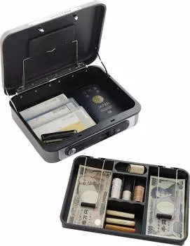 Сейф Iris Ohyama Safe Security Box алюминиевый мелкий тонкий серый ASB-080 серый