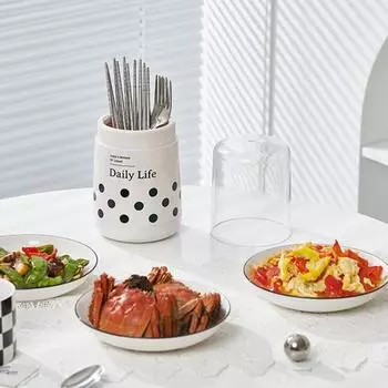 Сейф с крышкой. Сейф, многофункциональная ложка, вилка, держатель для палочек для еды. Держатель для кухонных гаджетов. C