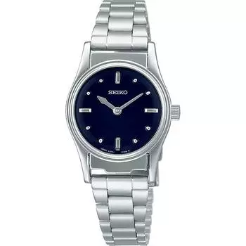 Сейко SQWK031 (Тактильные часы для женщин с нарушением зрения, металл-группа Navy) Круглые часы, серебро