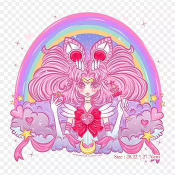 Сейлор Чиби Чиби Мун Chibiusa Сейлор Юпитер Утюг на нашивки для одежды Аппликации Наклейки на одежду термочувствительный индивидуальный патч