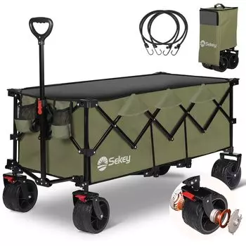 Sekey Extra Large Capacity 300L Load Capacity 200kg Length Carry Wagon для длинномерных предметов Толстые шины с шириной 10 см Глубокий размер является самым маленьким среди аналогичных