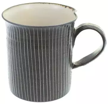Sekigama Mug Black Jugusa Kyo-yaki Kiyomizu-yaki