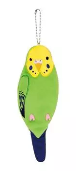 Sekiguchi Kotori Collection Pen Pouch Budgerigar Green Height 24cm approx.