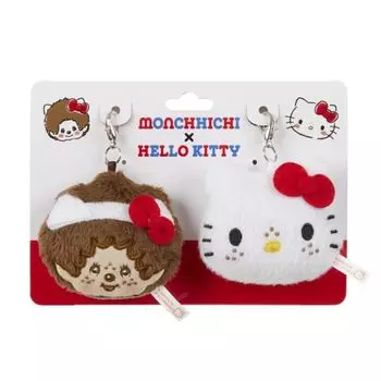 [Sekiguchi] Набор мягких игрушек Kitty x Monchhichi 205073 H4.5см каждая