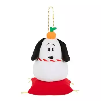 Sekiguchi Peanuts Kagamimochi Snoopy Keychain Mascot 685301 H15 x W10 x 9cm
