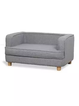 Sekikagu PETTO Pet Sofa for Dogs and Cats Wooden Sturdy Corduroy Covering Gray Pole Seki Furniture 382216 серый