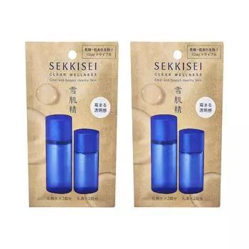 Sekkisei Clear Wellness 1 Day Trial Set 3 мл x 2 дозы эмульсии x 2 x 2 пакетика набор (лосьон + дозы 2,5 мл)