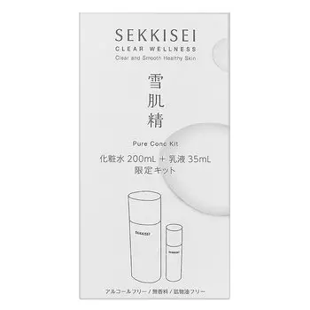 SEKKISEI Clear Wellness Pure Conch Kit Лосьон 200 мл Эмульсия 35 мл (гипоаллергенная формула) +