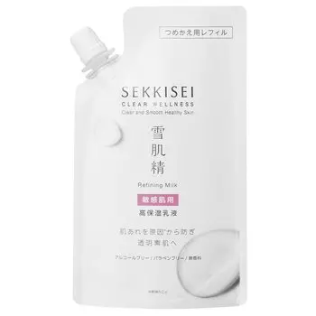 Sekkisei Clear Wellness Sensitive Refining Milk SS Высоко увлажняющая эмульсия для пор 120 мл (Для кожи) (Пополнение)