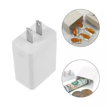 Секретный ящик для хранения, функциональный тайник для зарядного устройства телефона со скрытым отделением, дискретный контейнер для ценных вещей A