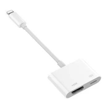 SEKSOK в сертифицированном MFi iPhone HDMI конвертер кабель Lightning HDMI iPad HDMI сменный адаптер Lightning HDMI конвертер кабель ТВ большой экран нет