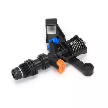 Сельскохозяйственная пластиковая насадка-рокер для полива газонов с разъемом 1/2 дюйма, вращающийся разбрызгиватель для полива сада чёрный