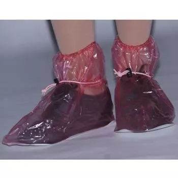 Сельскохозяйственное животноводство нескользящие средние голенища ПВХ бахилы дорожные дождевики бахилы дождливый день водонепроницаемые бахилы красный