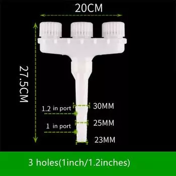 Сельскохозяйственный спринклер для полива овощей, распылительный спринклер, насадки для водяного насоса, пластиковые аксессуары для опрыскивателя для полива и орошения 3 hole белый